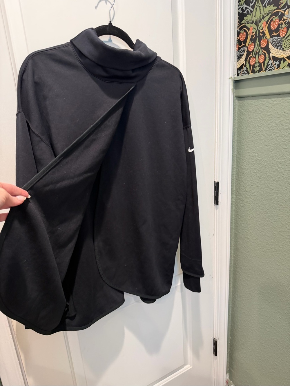 Nike Black Mock Neck Maternity Athletic Jacket - Picture 2 of 5